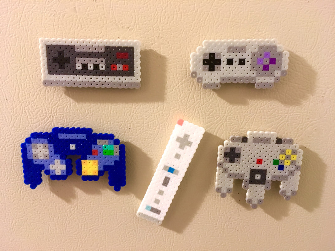 Perler Pixel Art Nintendo Controller Magnets Patterns - Pixel Art Shop