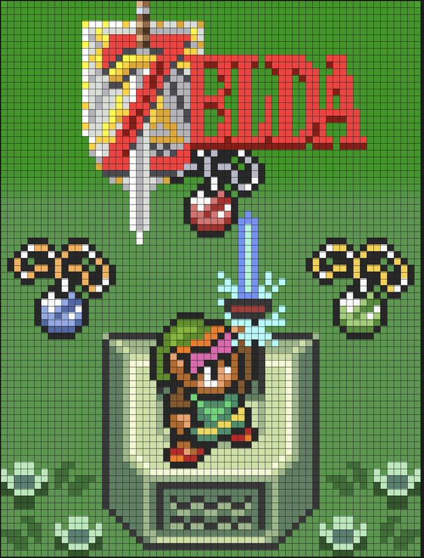 Link's Awakening pixel art 8-bit scene painting by thepixeldad